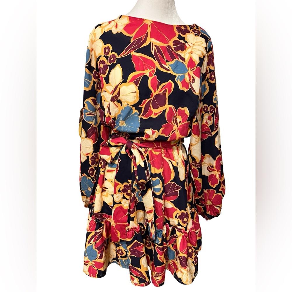 Baltic Born Multicolor Floral Long Sleeve Dress